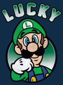 Men's Nintendo Super Mario St. Patrick's Day Lucky Luigi Retro Long Sleeve Shirt
