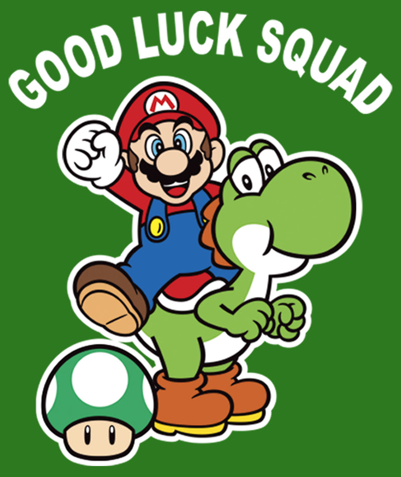 Men's Nintendo Super Mario St. Patrick's Day Good Luck Squad Sweatshirt