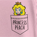 Girl's Nintendo Super Mario Bros. Princess Peach Faux Pocket T-Shirt