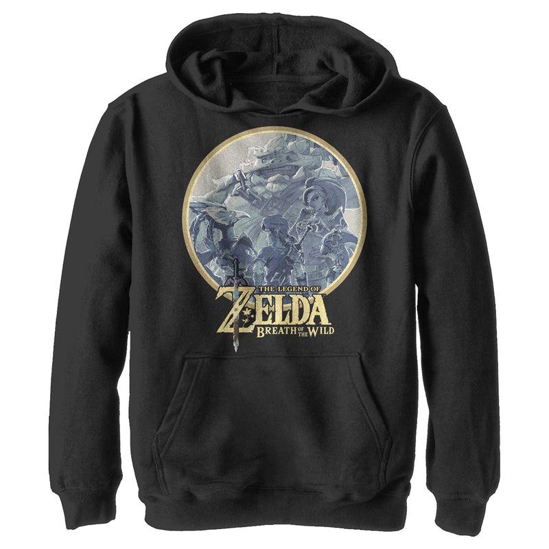 Boy's Nintendo The Legend of Zelda Breath of the Wild Portrait Pull Over Hoodie