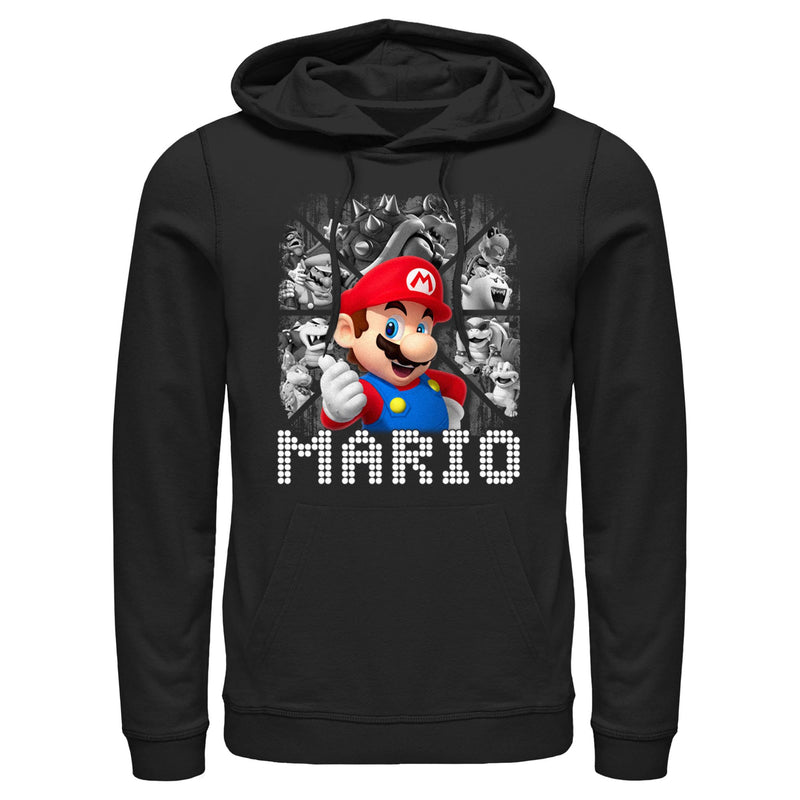 Men's Nintendo Character and Villains Pull Over Hoodie