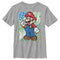 Boy's Nintendo Super Mario Patterns Poster T-Shirt