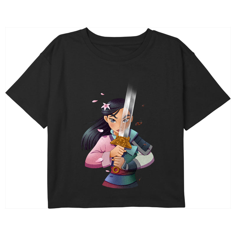 Girl's Mulan Sword Portrait T-Shirt