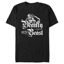 Men's Beauty and the Beast Black and White Logo T-Shirt