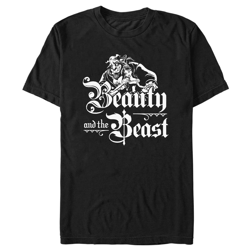 Men's Beauty and the Beast Black and White Logo T-Shirt