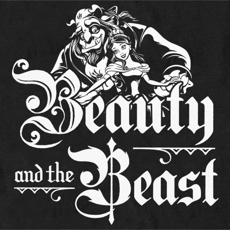 Men's Beauty and the Beast Black and White Logo T-Shirt