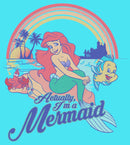 Girl's The Little Mermaid Ariel Actually I'm a Mermaid T-Shirt