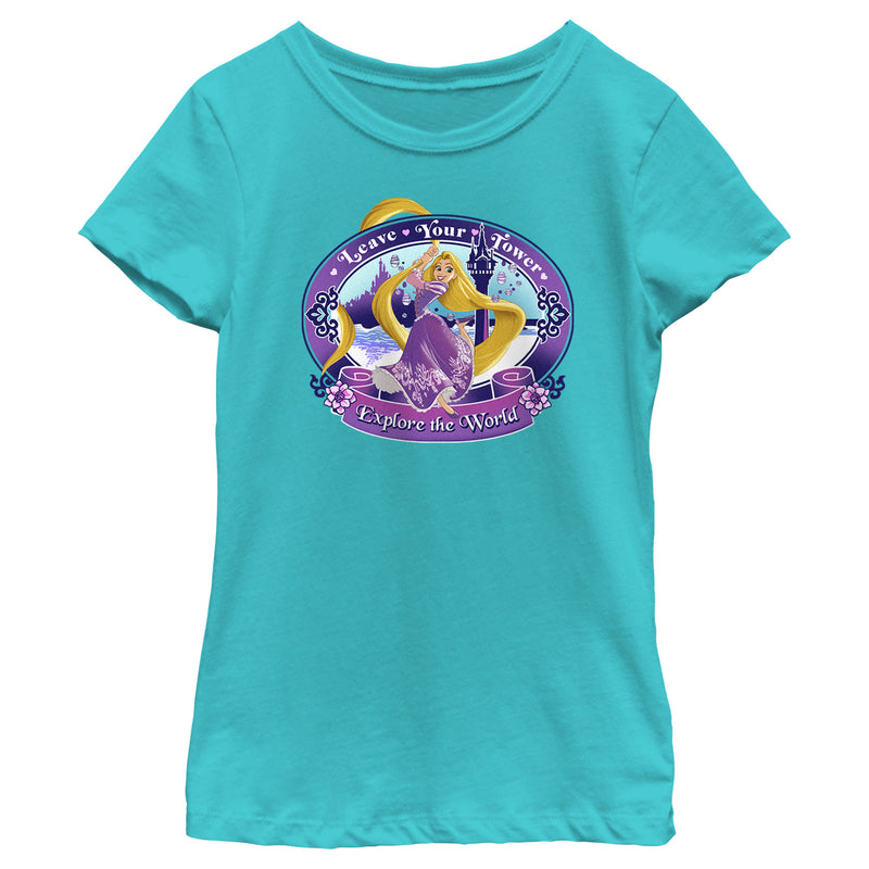 Girl's Tangled Rapunzel Explore the World T-Shirt