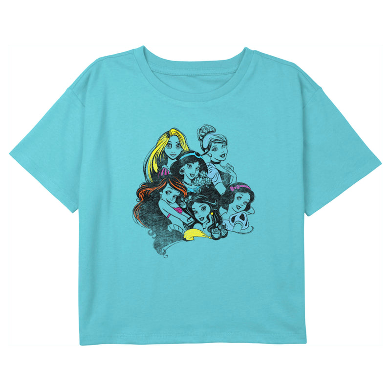 Girl's Disney Princesses Princesses Sketches T-Shirt