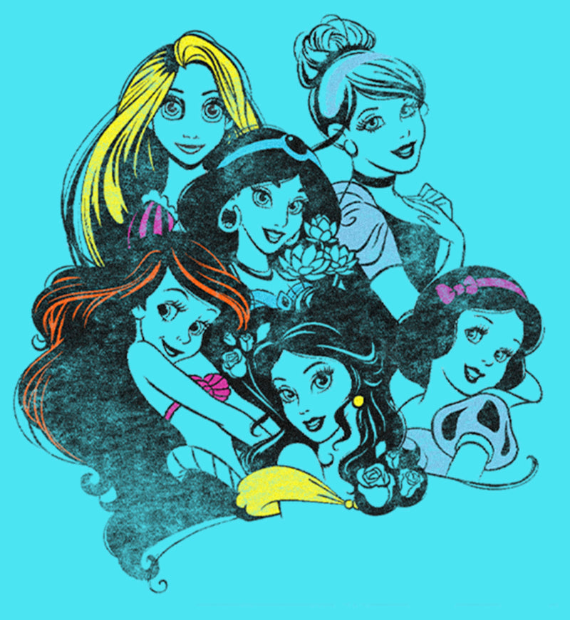 Girl's Disney Princesses Princesses Sketches T-Shirt