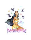 Girl's Pocahontas Free Spirit Watercolor T-Shirt