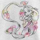Girl's Tangled Rapunzel Watercolor Sketch T-Shirt