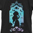 Girl's Aladdin Jasmine Watercolor Silhouette T-Shirt