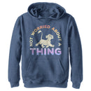 Boy's Lion King Simba Not Worried Bout a Thing Pull Over Hoodie