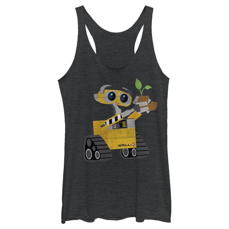 Women's Wall-E Earth Day The Plant in the Boot Racerback Tank Top