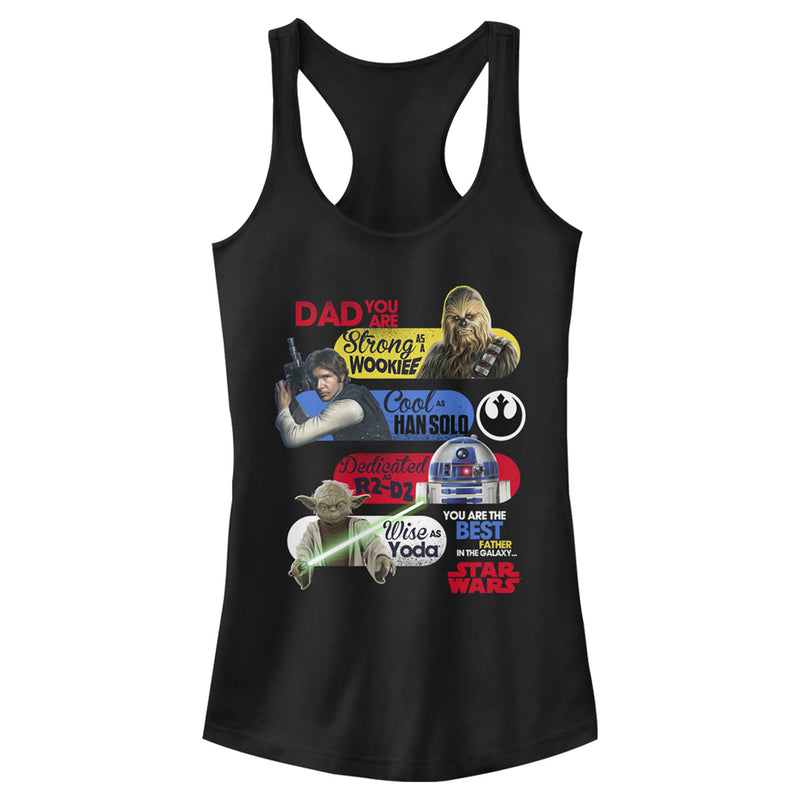 Junior's Star Wars Dad You Are the Best Father in the Galaxy Racerback Tank Top