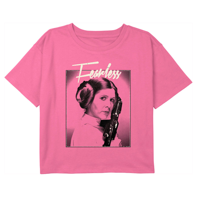 Girl's Star Wars Princess Leia Fearless Poster T-Shirt