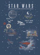 Men's Star Wars Cartoon Map Quest T-Shirt