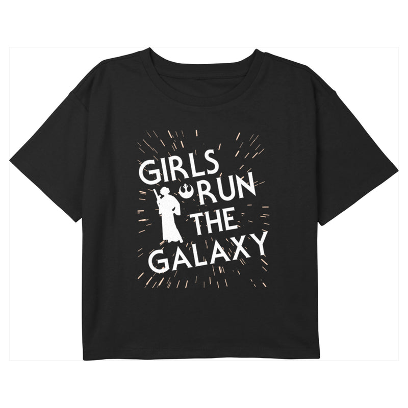 Girl's Star Wars Princess Leia Girls Run the Galaxy Silhouette T-Shirt