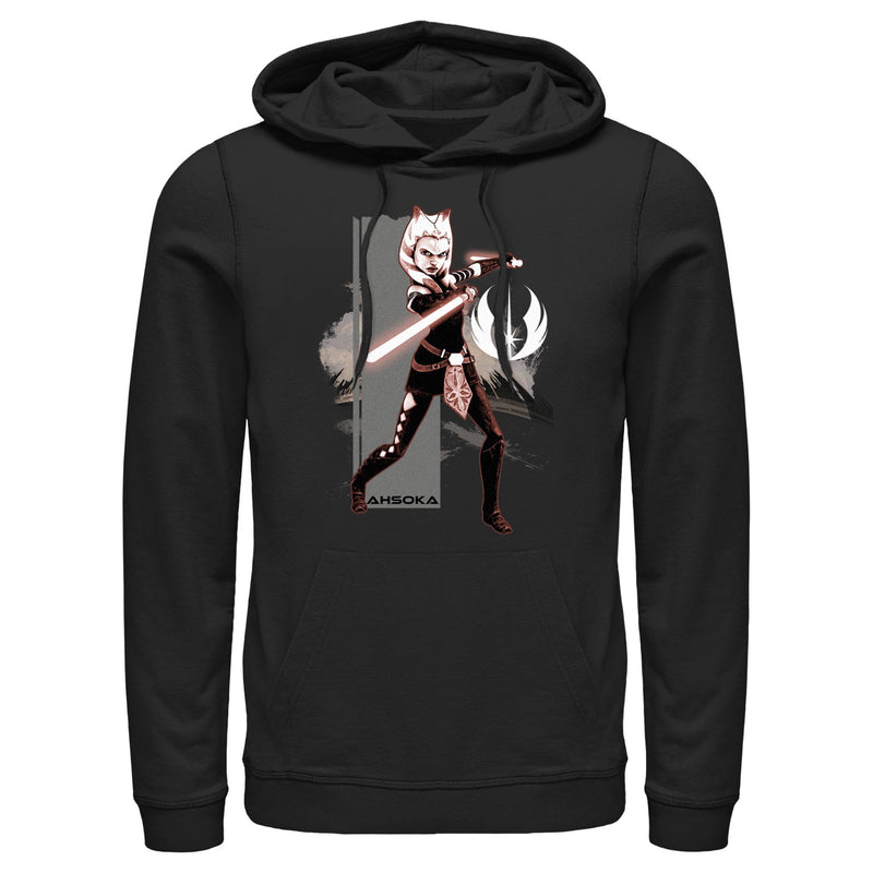 Men's Star Wars Ahsoka Action Pose Pull Over Hoodie