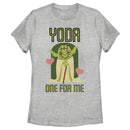 Women's Star Wars Valentine's Day Yoda One for Me T-Shirt