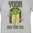 Women's Star Wars Valentine's Day Yoda One for Me T-Shirt