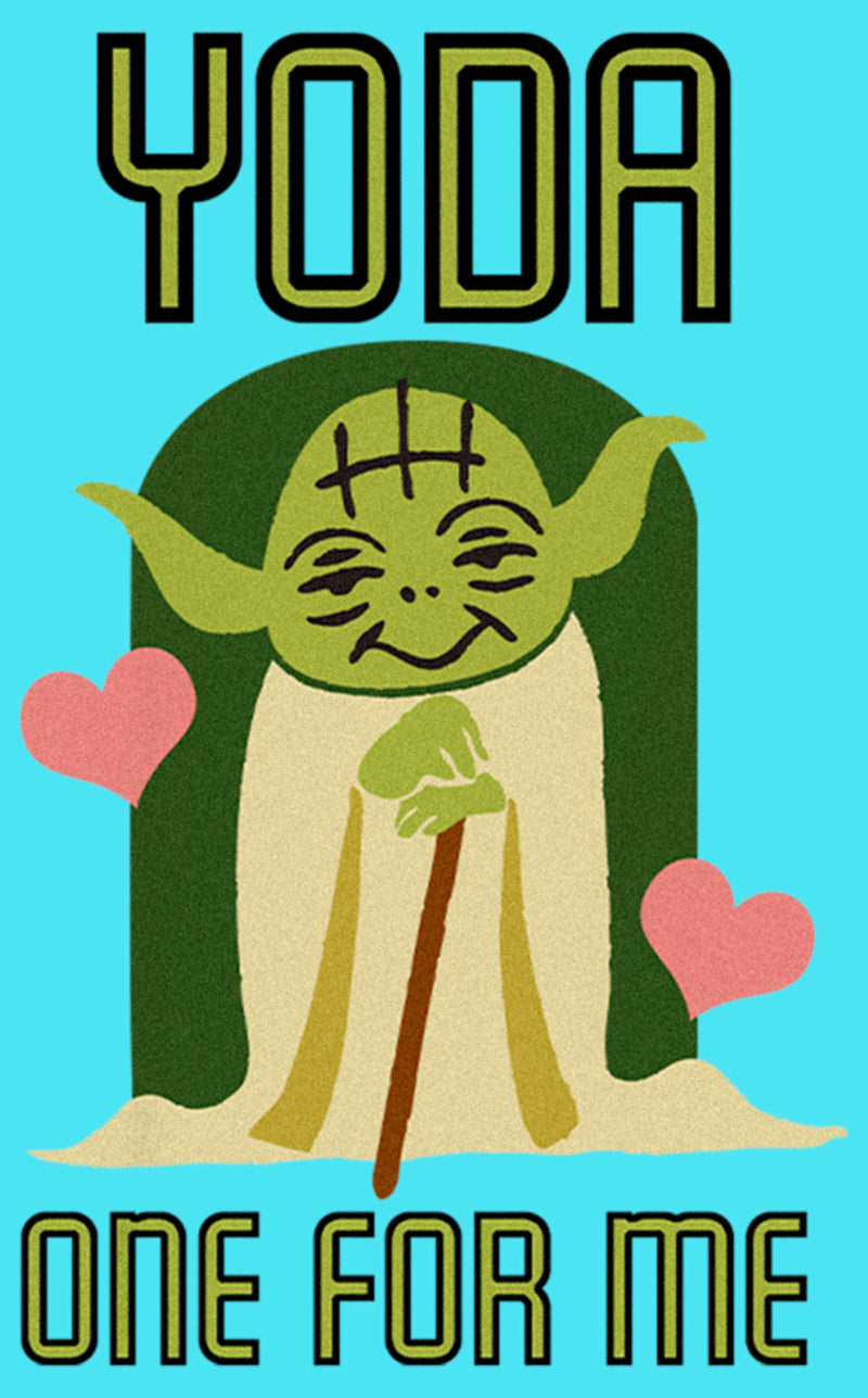 Girl's Star Wars Valentine's Day Cute Yoda One for Me T-Shirt