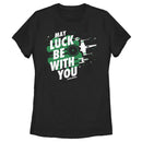 Women's Star Wars X-Wing Starfighter St. Patrick's Day May Luck Be With You T-Shirt