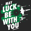 Women's Star Wars X-Wing Starfighter St. Patrick's Day May Luck Be With You T-Shirt