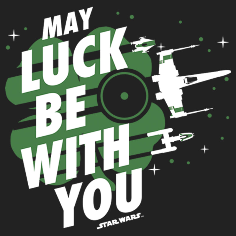 Junior's Star Wars X-Wing Starfighter St. Patrick's Day May Luck Be With You Festival Muscle Tee