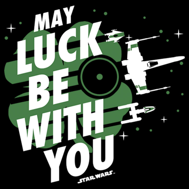 Boy's Star Wars X-Wing Starfighter St. Patrick's Day May Luck Be With You Pull Over Hoodie