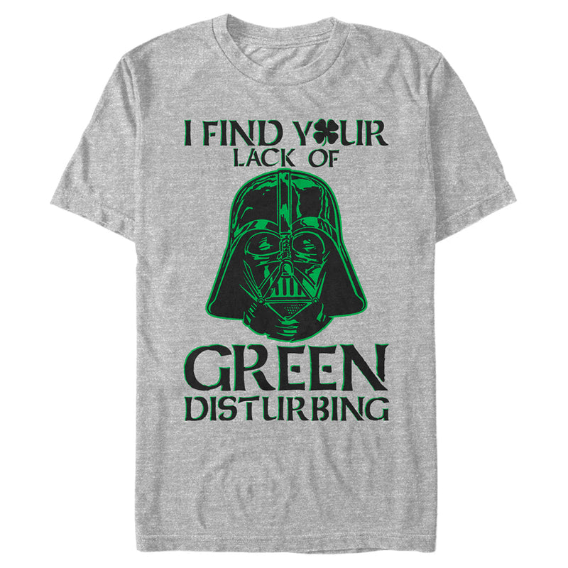 Men's Star Wars St. Patrick's Day Darth Vader I Find your Lack of Green Disturbing T-Shirt