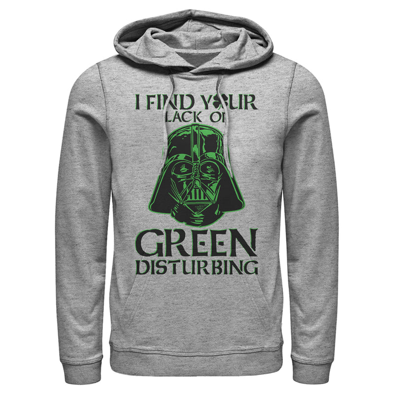 Men's Star Wars St. Patrick's Day Darth Vader I Find your Lack of Green Disturbing Pull Over Hoodie