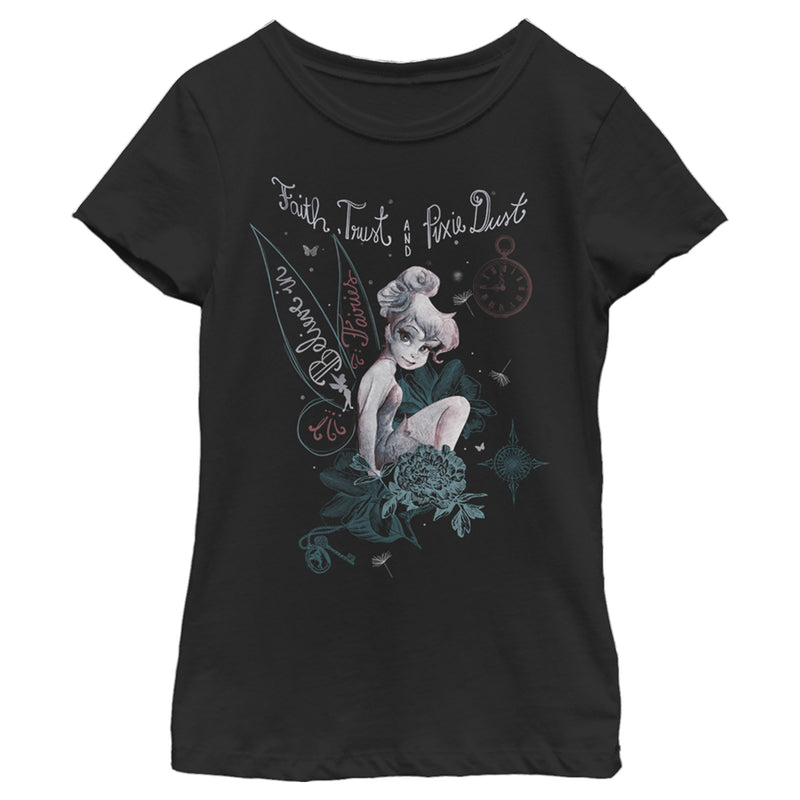 Girl's Peter Pan Tinker Bell Believe in Fairies T-Shirt