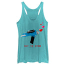 Women's Star Trek Valentine's Pixel Set Phasers to Stun Racerback Tank Top