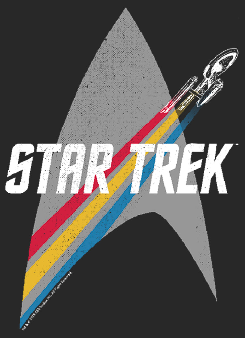 Women's Star Trek Enterprise Starfleet Rainbow Streak Scoop Neck