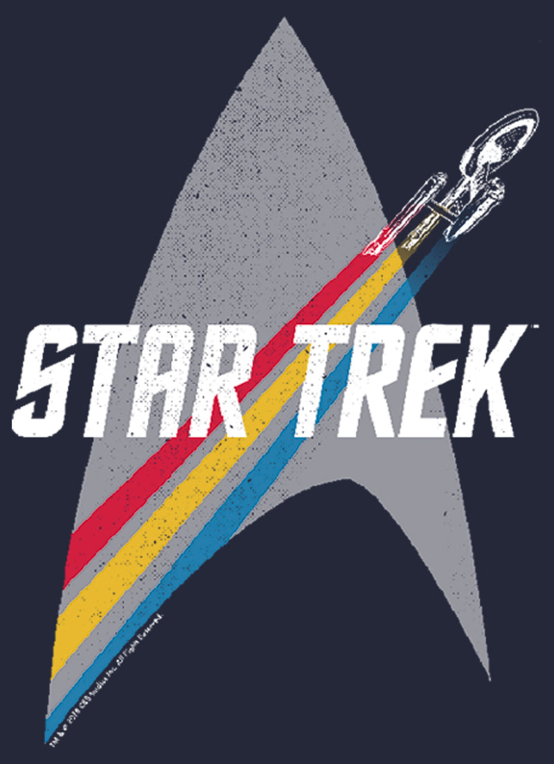 Women's Star Trek Enterprise Starfleet Rainbow Streak T-Shirt