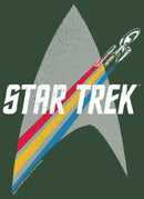 Junior's Star Trek Enterprise Starfleet Rainbow Streak Festival Muscle Tee