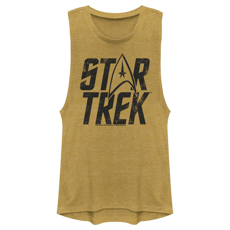 Junior's Star Trek: The Original Series Distressed Logo Festival Muscle Tee