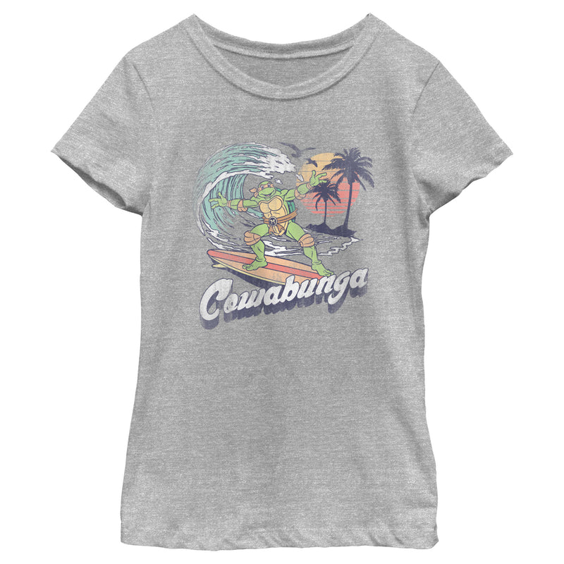 Girl's Teenage Mutant Ninja Turtles Retro Cowabunga Michelangelo T-Shirt