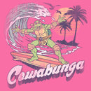 Girl's Teenage Mutant Ninja Turtles Retro Cowabunga Surfer Michelangelo T-Shirt