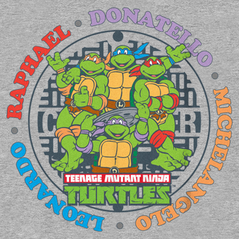 Boy's Teenage Mutant Ninja Turtles Colorful Heroes Circle T-Shirt