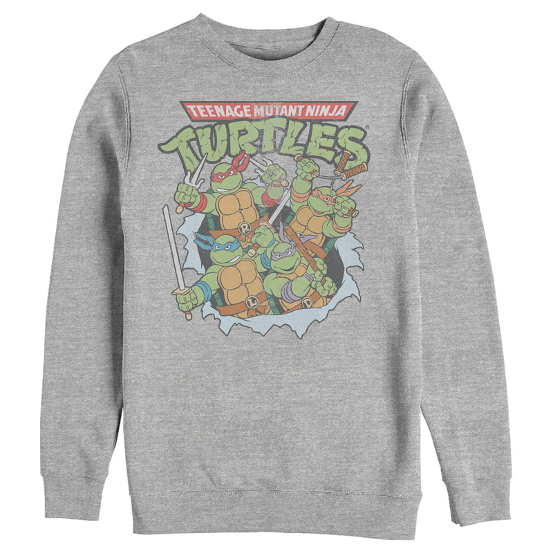 Teeange Mutant Ninja Turtles Distressed Group Kids Sweatshirt