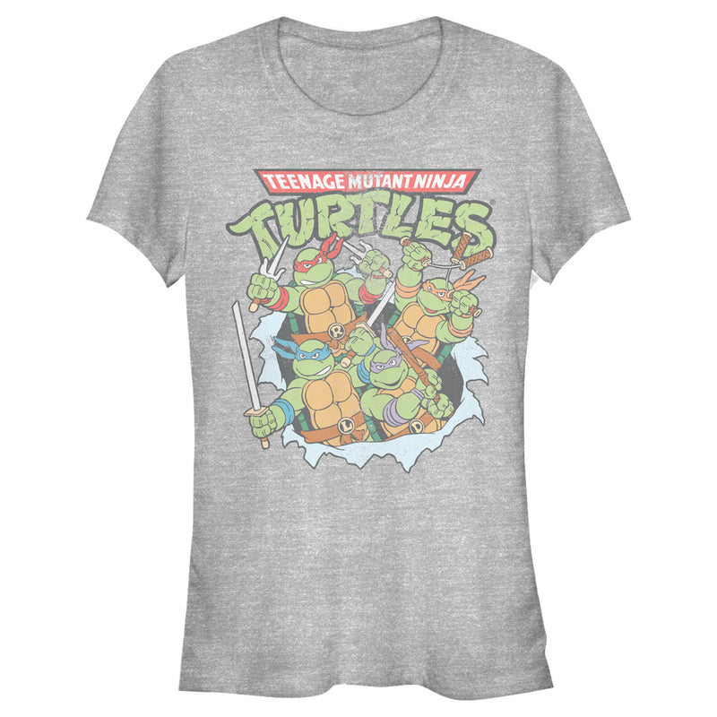 Teeange Mutant Ninja Turtles Distressed Group Kids T-Shirt