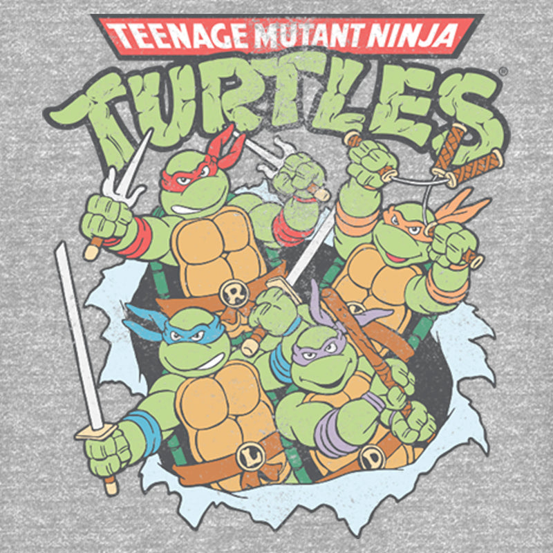 Classic Teenage Mutant Ninja Turtles Group And Logo Shirt