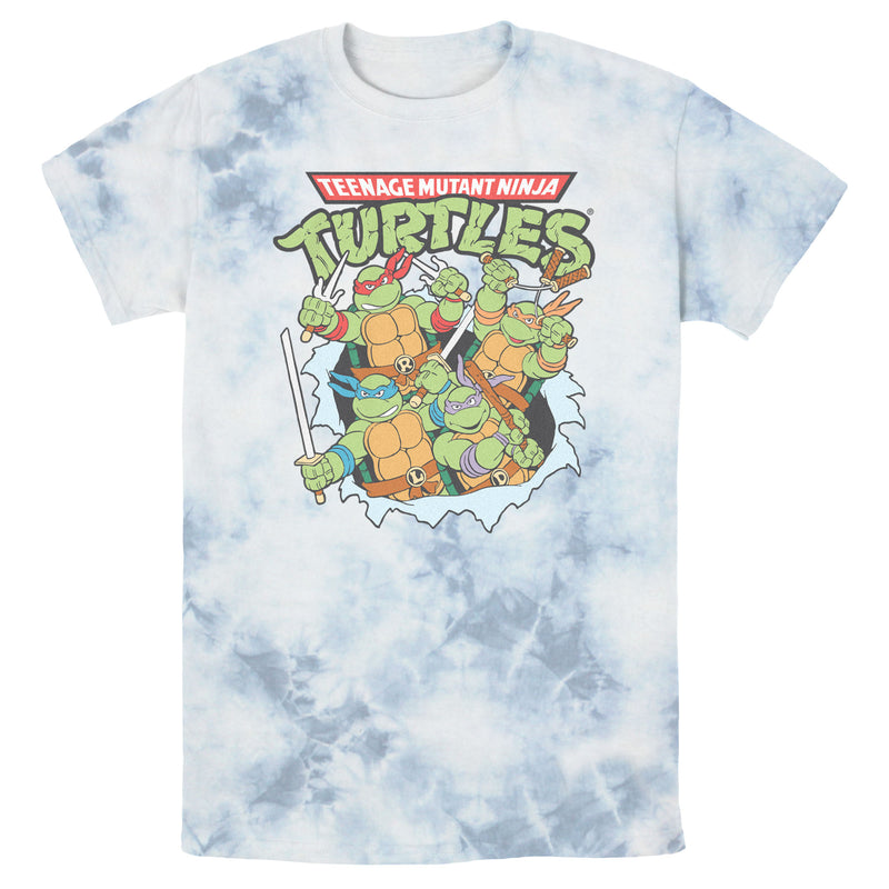 Men's Teenage Mutant Ninja Turtles Distressed Team in Action T-Shirt