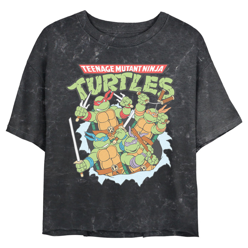 Junior's Teenage Mutant Ninja Turtles Team in Action T-Shirt