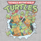 Girl's Teenage Mutant Ninja Turtles Distressed Team in Action T-Shirt