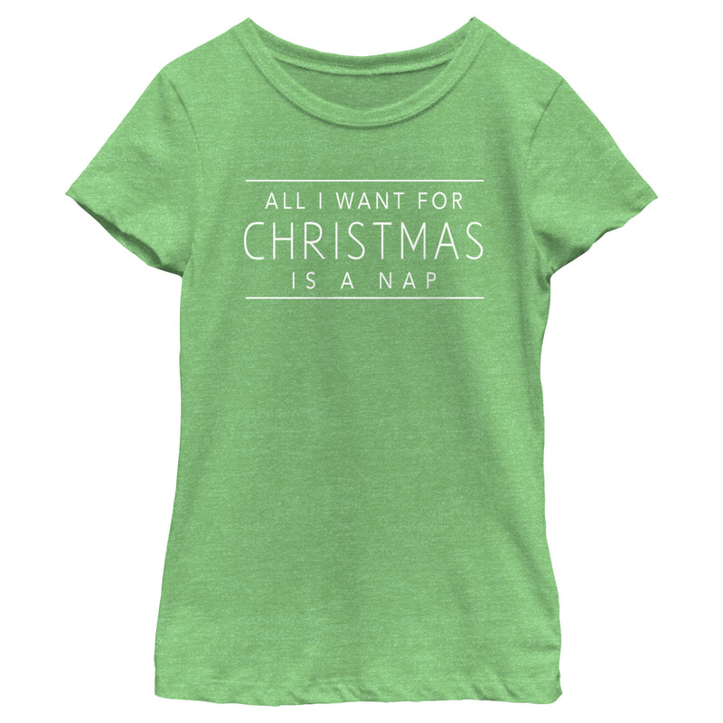 Girl's Lost Gods All I Want for Christmas Is a Nap T-Shirt