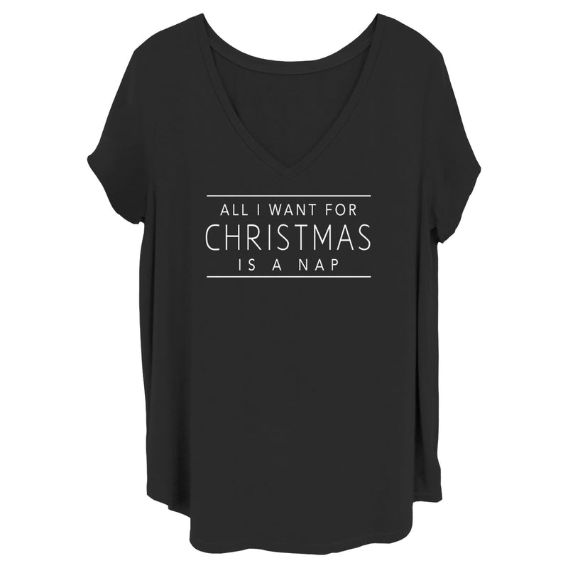 Junior's Lost Gods All I Want for Christmas Is a Nap T-Shirt